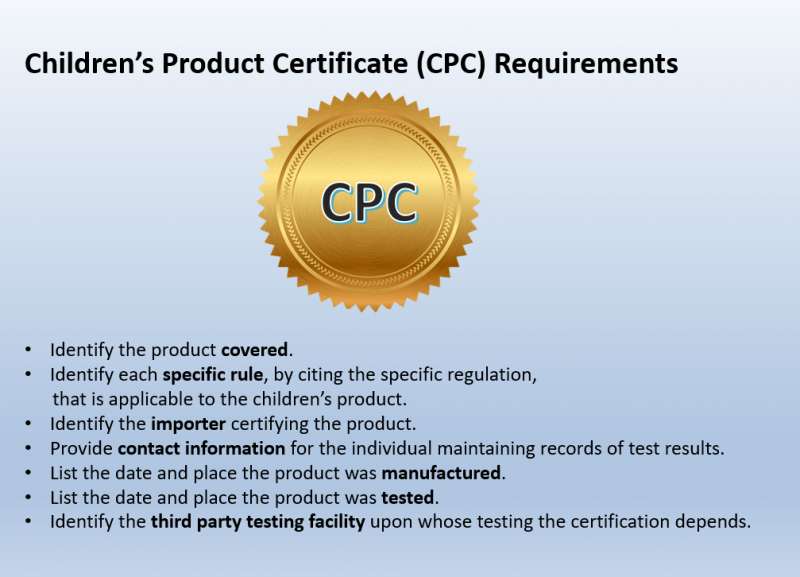 Amazon CPC Certification for Selling Children's Products to USA